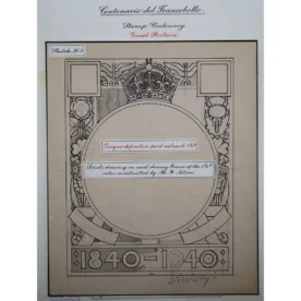 6 Entwürfe von H. Nelson zur Serie "100 Jahre Briefmarken"